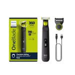 Philips Norelco OneBlade 360 Pro Hybrid Electric Trimmer, QP6531/70, Black