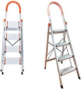 4 Step Aluminium Multi-Purpose Folding Ladder Light Weight Non Slip Platform
