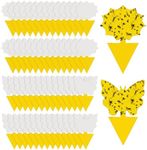 Cleanuper 58 Pcs Flying Insect Traps for Plants,Indoors, Outdoors, Kitchen, Yellow Sticky Traps for Fungus Gnat, Fly and Fruit Fly, Flying Insects, Non-Toxic & Odorless, Kid & Pet Safe, Economic Pack