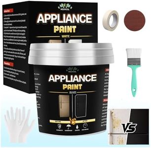 Meuvcol Appliance Paint Black, 35 Floz Appliance Epoxy Paint For Metal & Plastic Surface, Touch Up Coating For Refrigerator, Dishwasher, Washer, Microwave, Rust Preventative Coating With Tool