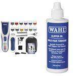 Wahl Canada Color Pro Haircutting Kit, Colour Comb System, great to clean up necklines & Professional Clipper Oil #53315 Lubricates Blades, 118.3 ml (Pack of 1)