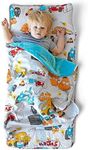 JumpOff Jo - Toddler Nap Mat - Sleeping Bag for Kids with Removable Pillow and Ultra Soft Blanket for Preschool, Daycare, and Sleepovers - Jo’s Garage