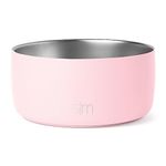 Simple Modern Stainless Steel Pet Bowl for Dogs & Cats | Insulated Stainless Steel Food Bowls for Dog Cat | Bentley Collection | Medium (32oz) | Blush