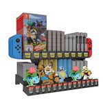 EJGAME Multifunctional Game Storage and Display Stand for NSW/NDS/3DS/Amiibo/NDS Series/Game Boy/FC/SFC/NES/SNES/N64