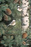 Toland Home Garden 1010429 Pinecone Chickadees Decorative Birds/Outdoors House Yard Flag, 28" by 40"