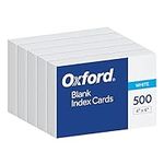 Oxford Index Cards, 500 Pack, 4x6 I