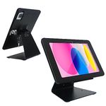 DDSHOW Desktop Anti-Theft Security Kiosk Stand Holder Enclosure for 2022 iPad 10.9" 10th Gen.,with Lock and Key,Flip &360°Rotating Horizontal or Vertical Design(Black)