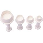 A Set of 4pcs Round Circle Cake Biscuit Cookies Mold Cutter Cupcake Plunger Fondant Sugarcraft Icing Decorating Tool-WE6YT11