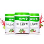 OZiva Vegan Collagen (Tangy Amla) with Biotin & Vitamin C For Brighter & Youthful Skin | Collagen Supplement For Women & Men | Plant Based Collagen Powder | Certified Vegan 200g (Pack of 3)