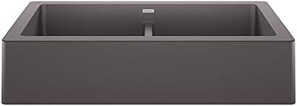 BLANCO Vintera Double Bowl Farmhouse Sink, Cinder