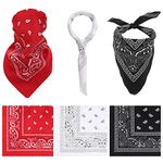 Molain 3 Pieces Unisex Paisley Bandanas Cowboy Bandana Multifunction Handkerchiefs Paisley Print Head Scarf