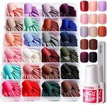 Teenitor Press on Nails Short,576pcs Matte Square Short Fake Nails with Nail Glue, Glue on Nails,24 Colors