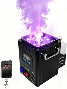 1000W Vertical Fog Machine with 12 RGB LED Lights, DMX512 & Wireless Remote Control, 2L Tank Up Spray Smoke Machine for DJ Stage, Wedding, Halloween Party Effect,Club, Event Atmosphere