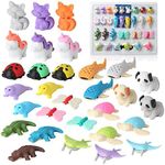 Mr. Pen- Animal Erasers, Desk Pets for Kids Classroom, 30 Pack, Animal Eraser Desk Pet, Classroom Prizes for Students, Rewards for Students, Teacher Rewards for Students