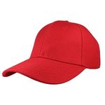 Gelante Adult Plain Baseball Cap Hat Classic Adjustable Size for All Seasons, Red, One Size