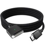 LONNIELONLI 140W USB-C to Magnetic 3 Cable Compatible with Magsafe Charging Cable for 14” 16” MacBook Pro 2024 M3 Pro & Max, MacBook Air 2022 M2, MacBook Pro 2023 M2 Pro & Max - 6.6ft Black