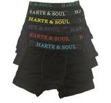 Harte & Soul Mens Bamboo Boxer Shorts - 12 Pack - Bamboo Viscose Cotton Blend - Elasticated Waistband - S M L XL 2XL (Black Pack, Medium)