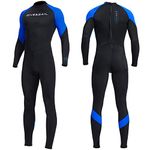 Dive Skins for Women Men Full Body Swimsuit Rash Guard Scuba Skin Thin Wetsuit, One Piece Long Sleeve Quick Dry Diving Skin UV Protection Surfing Spandex Wet Suit for Water Sport (XL, Men-Blue)