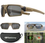 HUNTERSKY HTS Q37 anti fog polarized Tactical hunting Shooting sunglasses Military Grade Ballistic Impact Protection eye pro, Golf Motorcycle riding running driving Range outdoors