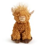 Zappi Co Harmony the Highland Cow Plush Toy (20cm) Hairy Coo Shaggy Friend - Soft, Cuddly, 100% Recycled - Charming Scottish Souvenir