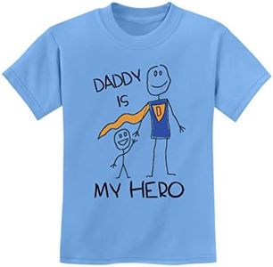 Tstars I Have The Best Dad Ever Shirt Gifts for Dads Daddy is My Superhero Father's Day Youth & Toddler Kids T-Shirt 4T California Blue