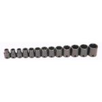 JH Williams MS-2-13H 13-Piece 3/8-Inch Drive Metric Shallow 6 Point Impact Socket Set