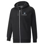 PUMA Mens BMW M Motorsport Hooded Sweat Jacket - Cotton Black - Small