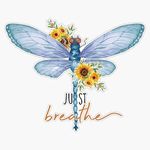 Just Breathe Vintage Positivity Sticker Vinyl Waterproof Sticker Decal Car Laptop Wall Window Bumper Sticker 5"