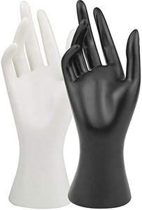 tiggell 2 Pieces Female Mannequin Hand Jewelry Display Holder Stand Support for Bracelet Necklace Ring
