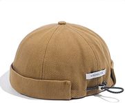 CLAPE Work Beanie Docker Leon Brimless Hat Rolled Cuff Harbour Hat Watch Cap(CT15-Urban Khaki)