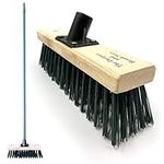 11.5" Sweeping Brush Outdoor Broom − Garden Heavy Duty Yard with Stiff PVC Bristles and 120cm Metal Handle