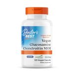 Doctor's Best, Vegan Glucosamine Chondroitin MSM, High Dose, 120 Vegan Capsules, Lab-Tested, Gluten-Free, Vegetarian, Soy-Free, Non-GMO