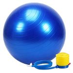 PREMVATI Yoga Ball Exercise Ball | 65CM | Sizes Ball Chair, Heavy Duty Swiss Ball for Balance, Stability, Pregnancy and Physical Therapy, Quick Pump Included - Blue