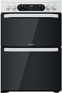 60cm Double Oven Electric Cooker - White