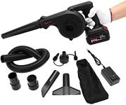 Mini Blower Black,2- in-1 Cordless 