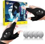 Visailiy Gifts for Men, Gadgets for Men Gifts for Dad, LED Gloves with Lights, Gloves Fishing Accessories, Flashlight Gloves for Christmas Stocking Fillers for Men, Unique Birthday Gifts for Men/Women