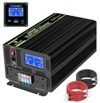 Novopal 5000 Watt Pure Sine Wave Inverter 24V to 240V Car Converter Power Inverter with Lcd Display,2AC Outlets,1 Usb Port,Remote Control for Motorhomes,Truck,Boat,Camping,Household,Van