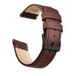 Ritche Christmas Stocking Stuffers 22mm Quick Release Classic Vintage Leather Watch Band Compatible with Samsung Gear S3 Frontier Watch Brown Genuine Leather Watch Bands for Men