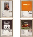 Set of 4 Album Cover Posters 8 by 12 inch Music Posters Frank Ocean for Room Aesthetic Canvas Wall Art for Teens Room Decor UNFRAMED