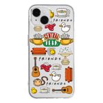 ERT GROUP mobile phone case for Iphone 14 original and officially Licensed Friends pattern 014 optimally adapted to the shape of the mobile phone, partially transparent