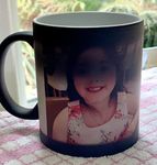 Personalised magic mugs with photos or Text! Colour Change Coffee Magic Mug Tea! Personalised Heat Change Magic Mug with Photo Text Logo for Dad, Birthday Gift Both Sides Print (1 Photo)