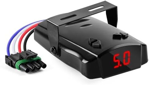 briidea Trailer Brake Controller, Time-Delay Brake Controller for 1-4 Axle Trailers, Safety Protection with Overload/Short-Circuit Alerts for Light-Duty & Occasional Towing