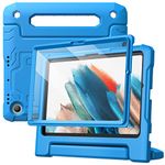 JETech Kids Case for Samsung Galaxy Tab A8 10.5-Inch 2022 (SM-X200/X205/X207) with Built-in Screen Protector, Shockproof Full-Body Handle Stand Tablet Protective Cover (Blue)