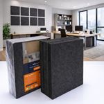 MMT Acoustix® Luxury Felt Acoustic Panels - 1x1 ft, 9mm thick Ash Exceptional echo and noise reduction, soundproofing Premium interior wall panels, fire-rated and water-resistant Pack of 16