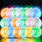 20 PCS Water Balloons Reusable, Led Light Water Balloons, Self-Sealing & Quick Fill Water Toys with Mesh Bag, Latex-Free Silicone Pool Toys for Kids Adults