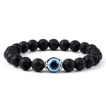 Shining Diva Fashion Evil Eye Stone Unisex Bracelet for Women Girls Men Boys (rrsd15811b)