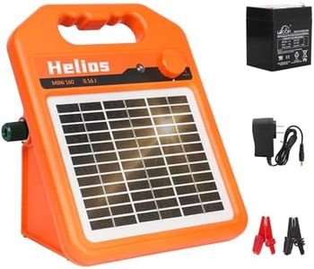 ANDMON MINI160 10 Miles Solar Fence Charger, 0.16 Joule Solar Electric Fence Charger for Livestock, Pigs, Horses, Cattle Sheep, Solar Powered Electric Fence with Day or Night Mode, Easy Installation