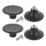 sourcing map 4pcs Universal Pot Lid Top Replacement Knob, Heat Resistant Plastic Pan Lid Holding Handles Knob Grips for Kitchen Cookware Lid Cover, Black