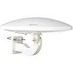 ANTOP AT-414B UFO 360 Degree Smartpass Amplified Outdoor/Attic HD TV Antenna with Built-in 4G LTE Filter-55/65 Mile Long Range Omnidirectional Home/RV TV Antenna - 33ft Coaxial Cable-4K UHD Ready