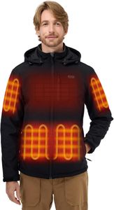 ORORO Men’s Heated Jacket – Black, Medium